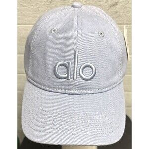 ALO YOGA Light Blue Baseball Cap Snap Back Adjustable Unisex NWT